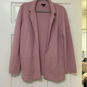 Talbots pink blazer cardigan